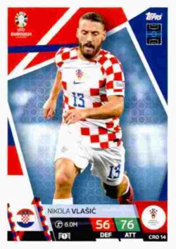 2024 Topps Match Attax UEFA Euro 2024 #CRO14 Nikola Vlasic