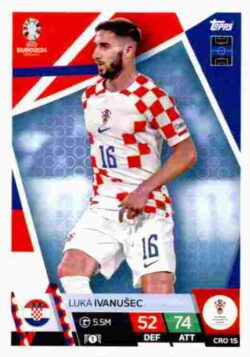 2024 Topps Match Attax UEFA Euro 2024 #CRO15 Luka Ivanusec