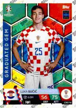 2024 Topps Match Attax UEFA Euro 2024 #CRO16 Luka Sucic