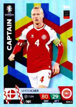 2024 Topps Match Attax UEFA Euro 2024 #DEN02 Simon Kjær