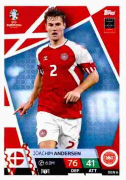 2024 Topps Match Attax UEFA Euro 2024 #DEN06 Joachim Andersen