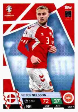 2024 Topps Match Attax UEFA Euro 2024 #DEN07 Victor Nelsson