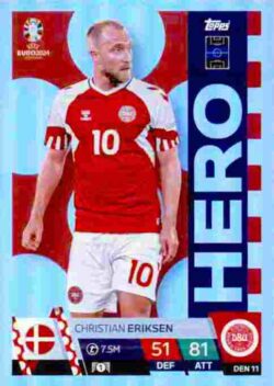 2024 Topps Match Attax UEFA Euro 2024 #DEN11 Christian Eriksen