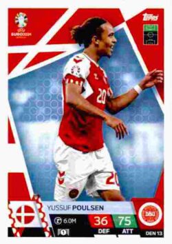 2024 Topps Match Attax UEFA Euro 2024 #DEN13 Yussuf Poulsen