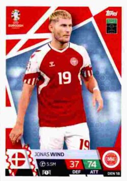 2024 Topps Match Attax UEFA Euro 2024 #DEN18 Jonas Wind