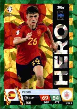 2024 Topps Match Attax UEFA Euro 2024 #ESP09 Parallel Pedri