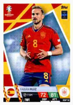 2024 Topps Match Attax UEFA Euro 2024 #ESP12 Fabian Ruiz