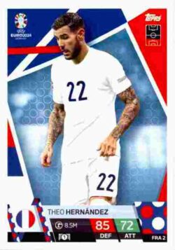 2024 Topps Match Attax UEFA Euro 2024 #FRA02 Theo Hernández