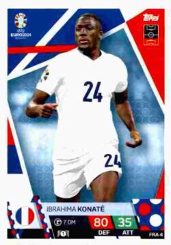 2024 Topps Match Attax UEFA Euro 2024 #FRA04 Ibrahima Konaté