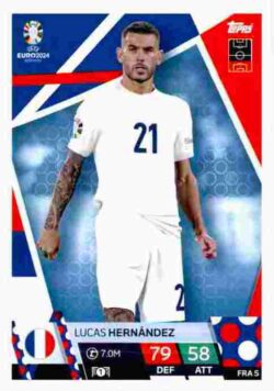 2024 Topps Match Attax UEFA Euro 2024 #FRA05 Lucas Hernández