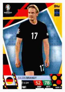 2024 Topps Match Attax UEFA Euro 2024 #GER11 Julian Brandt