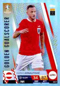 2024 Topps Match Attax UEFA Euro 2024 #GG01 Golden Goalscorer Marko Arnautovic