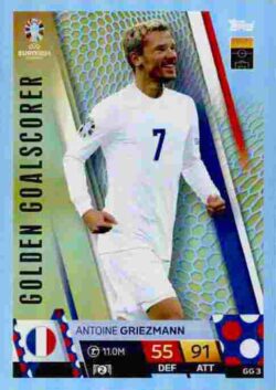 2024 Topps Match Attax UEFA Euro 2024 #GG03 Golden Goalscorer Antoine Griezmann