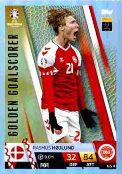 2024 Topps Match Attax UEFA Euro 2024 #GG04 Golden Goalscorer Rasmus Højlund