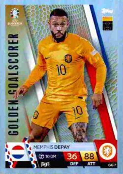 2024 Topps Match Attax UEFA Euro 2024 #GG07 Golden Goalscorer Memphis Depay