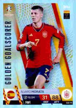 2024 Topps Match Attax UEFA Euro 2024 #GG11 Golden Goalscorer Álvaro Morata