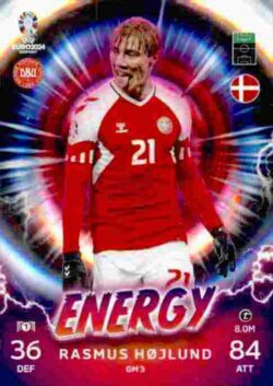 2024 Topps Match Attax UEFA Euro 2024 #GM03 Energy Rasmus Højlund