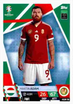 2024 Topps Match Attax UEFA Euro 2024 #HUN18 Martin Adam