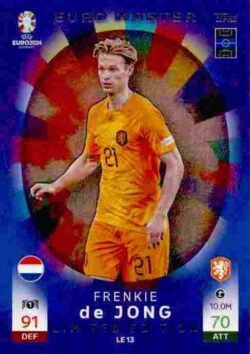 2024 Topps Match Attax UEFA Euro 2024 #LE13 Euro Master Limited Edition Frenkie de Jong