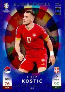 2024 Topps Match Attax UEFA Euro 2024 #LE17 Euro Master Limited Edition Filip Kostic