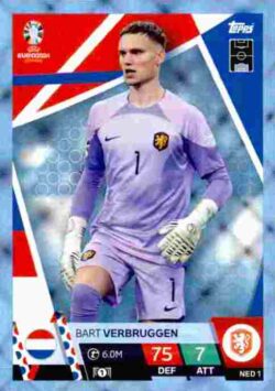 2024 Topps Match Attax UEFA Euro 2024 #NED01 Parallel Bart Verbruggen