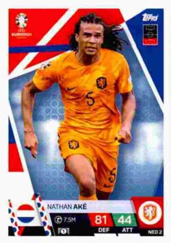 2024 Topps Match Attax UEFA Euro 2024 #NED02 Nathan Aké