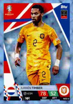 2024 Topps Match Attax UEFA Euro 2024 #NED05 Parallel Jurriën Timber