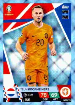 2024 Topps Match Attax UEFA Euro 2024 #NED13 Parallel Teun Koopmeiners