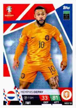 2024 Topps Match Attax UEFA Euro 2024 #NED18 Memphis Depay