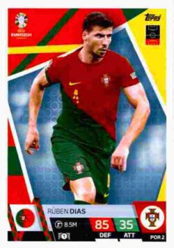 2024 Topps Match Attax UEFA Euro 2024 #POR02 Rúben Dias