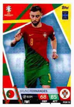 2024 Topps Match Attax UEFA Euro 2024 #POR12 Bruno Fernandes