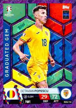 2024 Topps Match Attax UEFA Euro 2024 #ROM14 Parallel Octavian Popescu