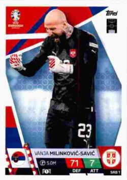 2024 Topps Match Attax UEFA Euro 2024 #SRB01 Vanja Milinkovic-Savic