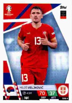 2024 Topps Match Attax UEFA Euro 2024 #SRB04 Milos Veljkovic