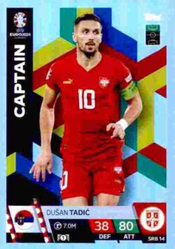 2024 Topps Match Attax UEFA Euro 2024 #SRB14 Dušan Tadić