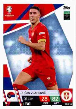 2024 Topps Match Attax UEFA Euro 2024 #SRB18 Dušan Vlahovic