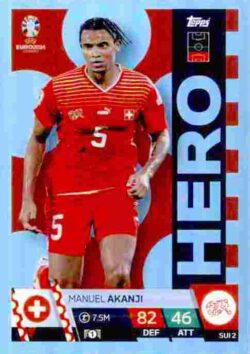 2024 Topps Match Attax UEFA Euro 2024 #SUI02 Manuel Akanji