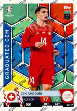 2024 Topps Match Attax UEFA Euro 2024 #SUI17 Zeki Amdouni