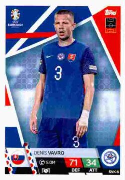 2024 Topps Match Attax UEFA Euro 2024 #SVK06 Denis Vavro