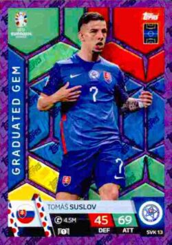 2024 Topps Match Attax UEFA Euro 2024 #SVK13 Parallel Tomas Suslov