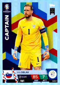 2024 Topps Match Attax UEFA Euro 2024 #SVN01 Jan Oblak