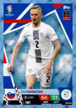 2024 Topps Match Attax UEFA Euro 2024 #SVN04 Parallel Zan Karnicnik