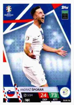 2024 Topps Match Attax UEFA Euro 2024 #SVN16 Andraz Sporar