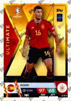 2024 Topps Match Attax UEFA Euro 2024 #UXI04 Ultimate XI Rodri